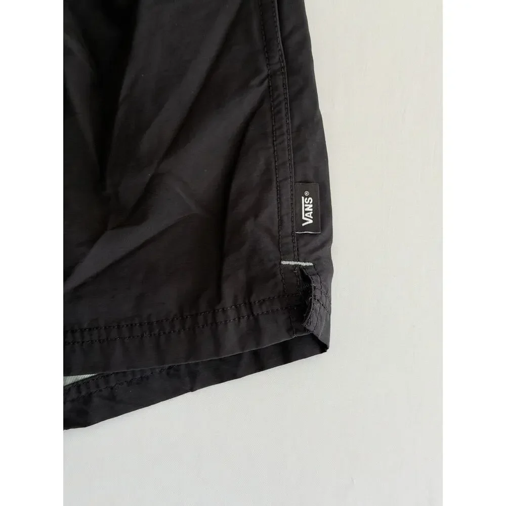 Vans Mens Sz S Black Relaxed Fit Board Shorts Swim Trunks